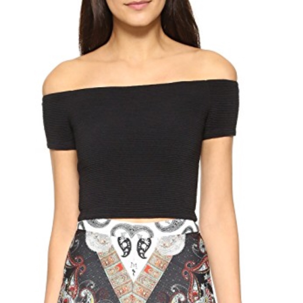 Alice+olivia Gracelyn crop top